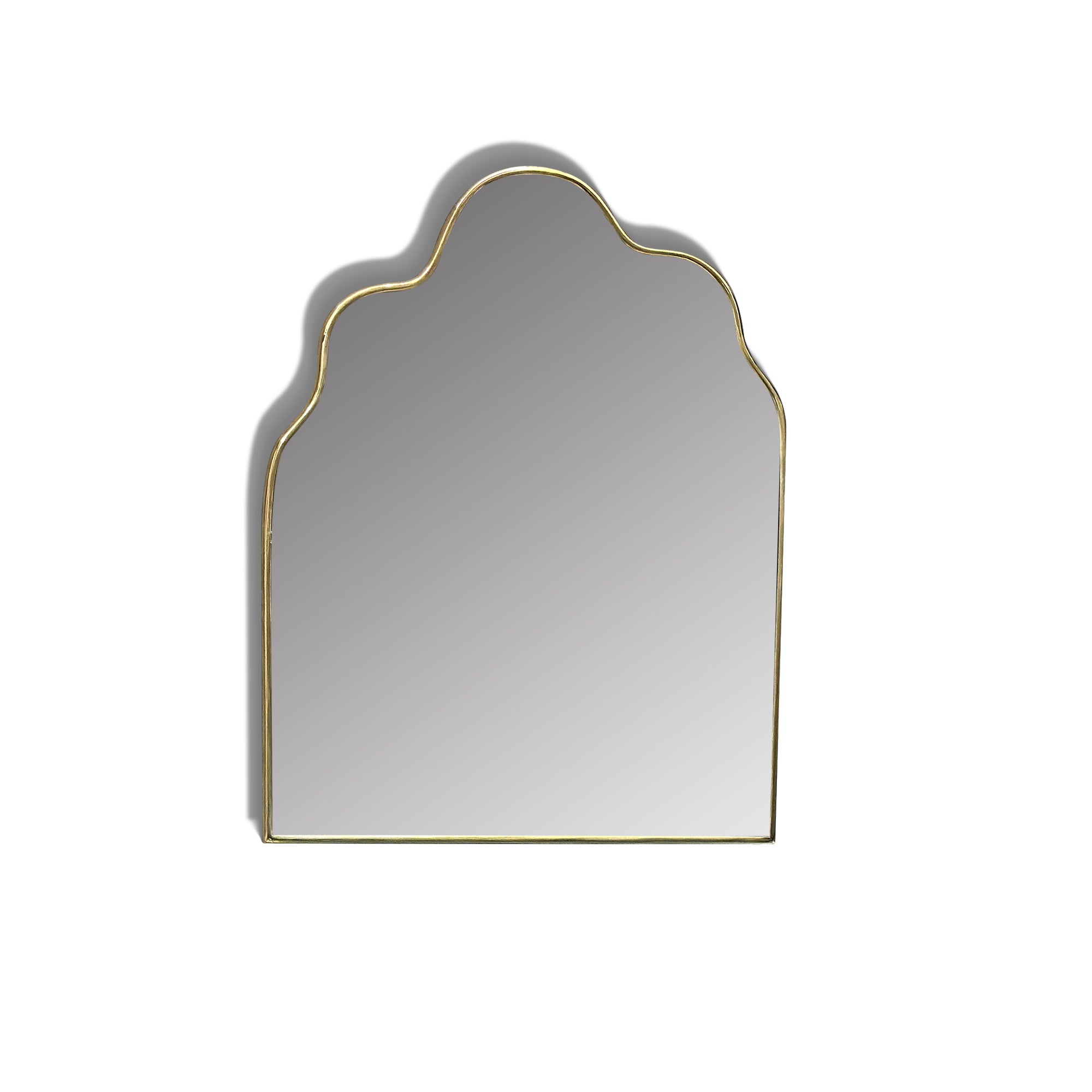 Arched Italian Wall Brass Mirror