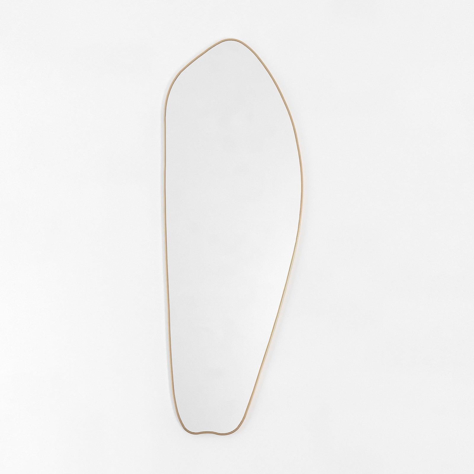 Full Length Minimalist Bedroom Brass Mirror