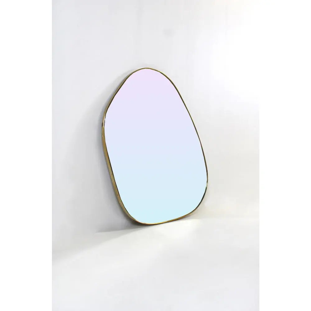 Irregular Organic Shaped Brass Mirror