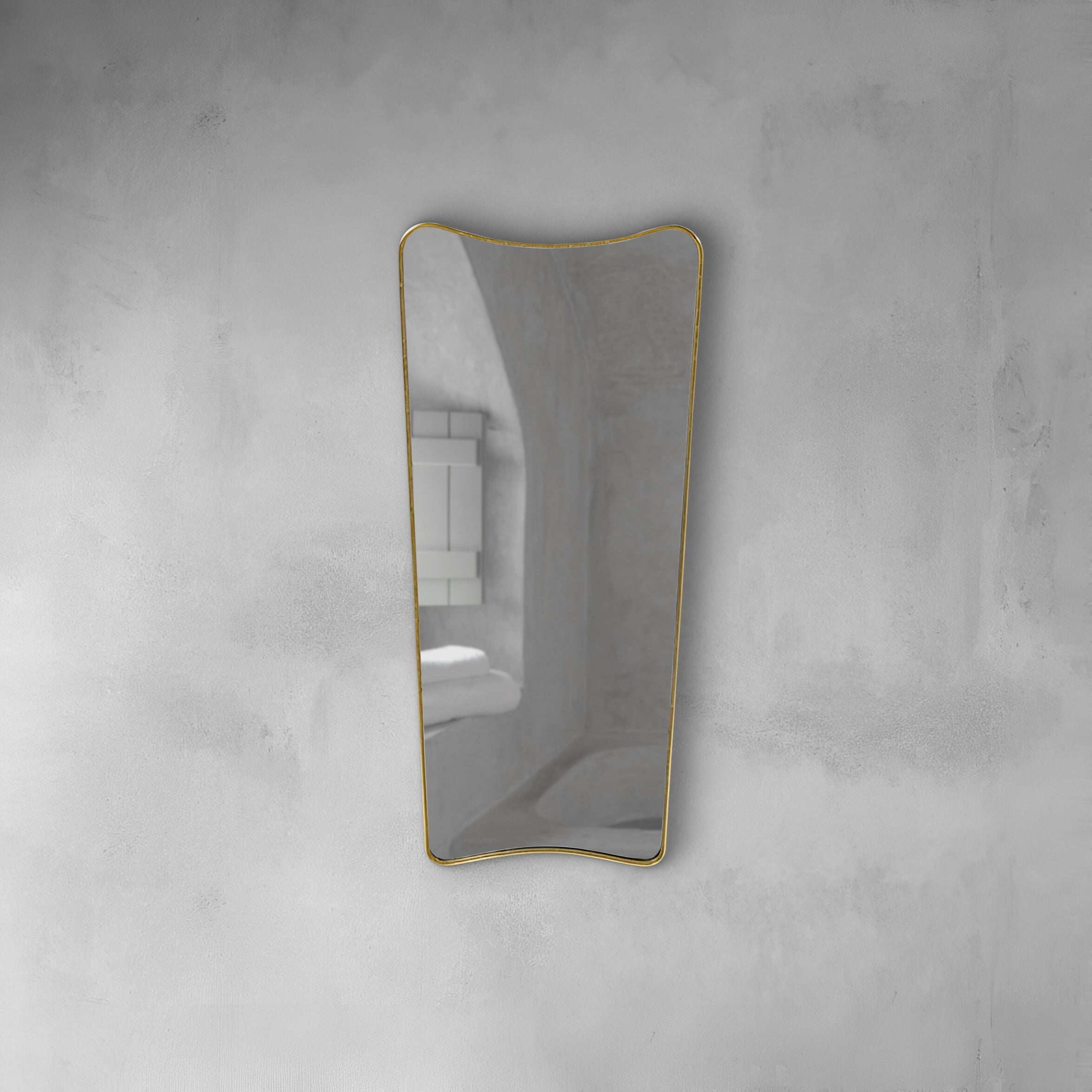 Minimalist Modern Full body Wall Brass Mirror